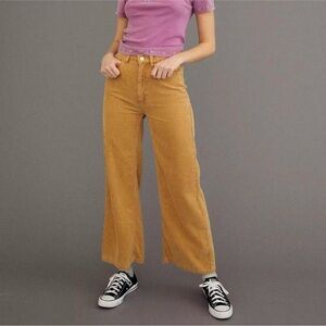 Women's Tan Wide-Leg Jeans